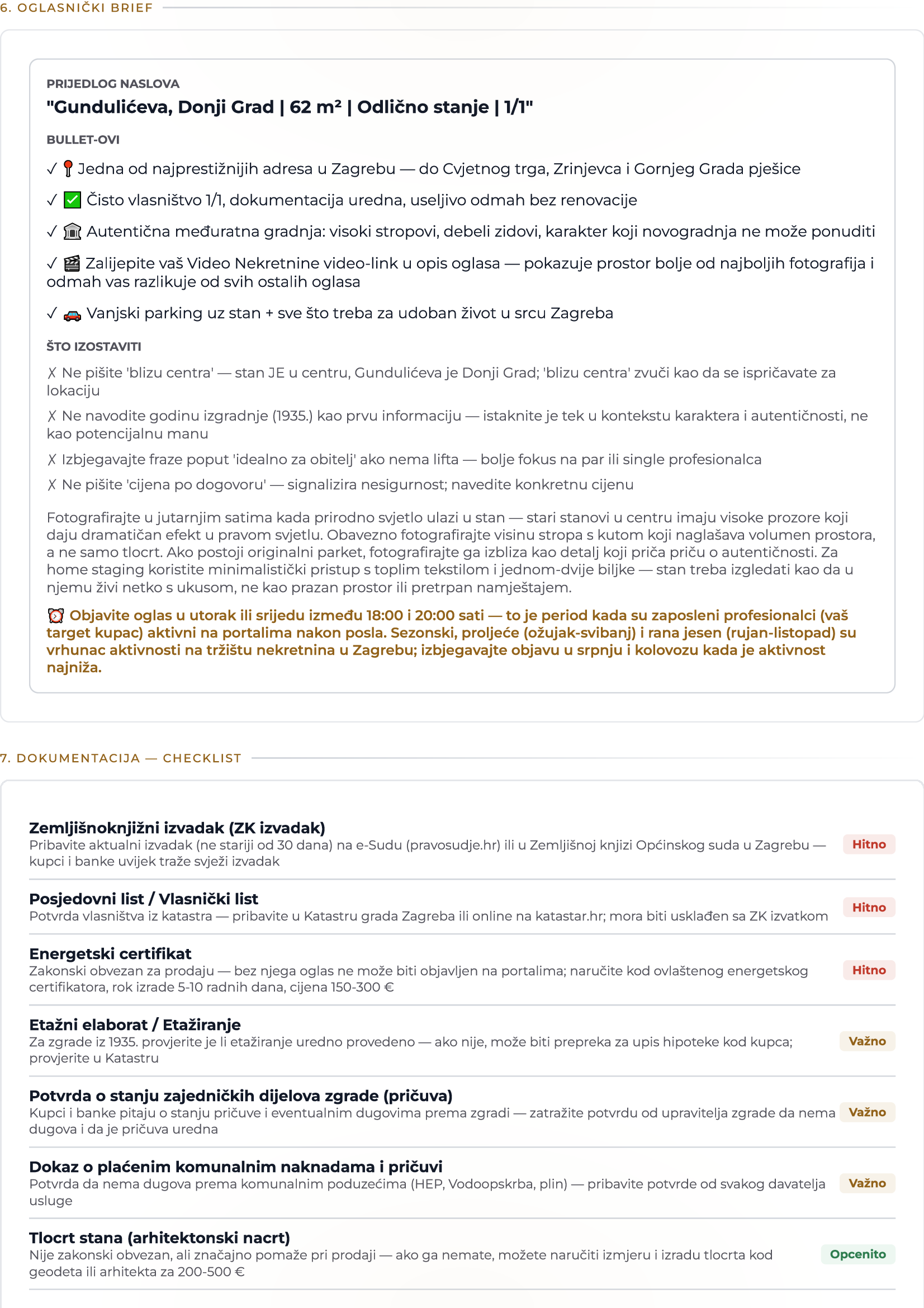 Seller Intelligence Report™ — Oglasnički brief (Stranica 6)
